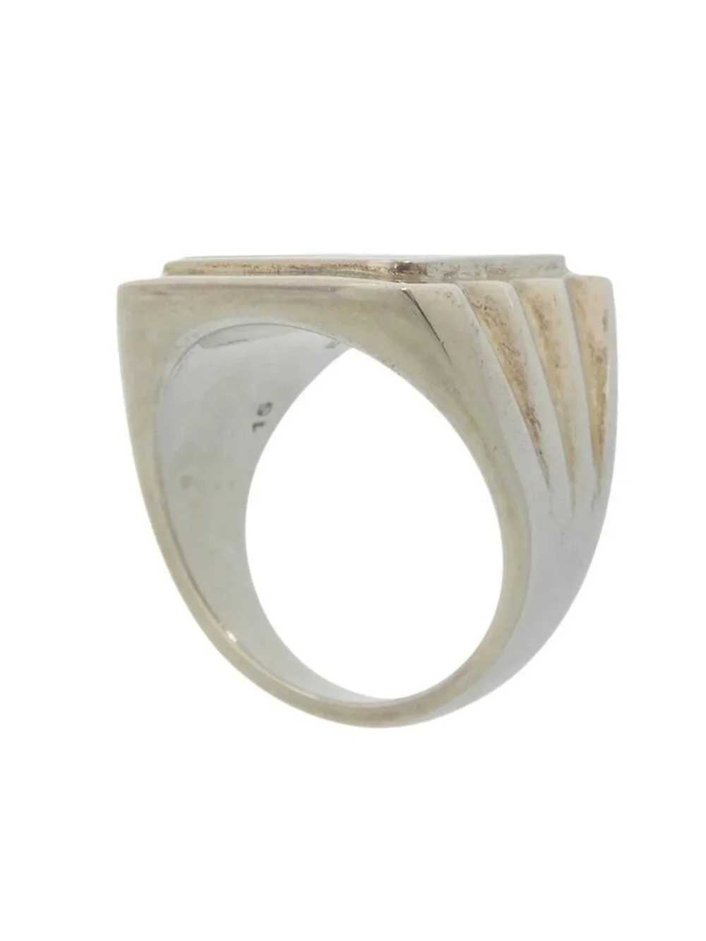 Bottega Veneta Essentials Ring Silver Signet Light Blue